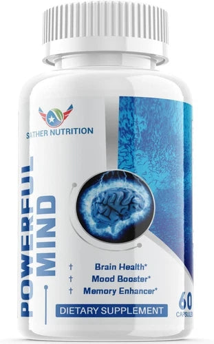 Powerful Mind Nootropic Capsules - Brain Productivity Support Supplement -1 Pack