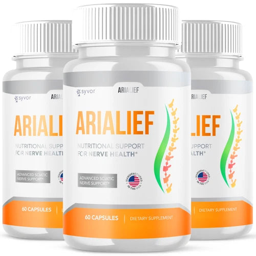 (3 Pack) AriaLief Brain Pills - Nerve Health & Cognitive Support Supplement
