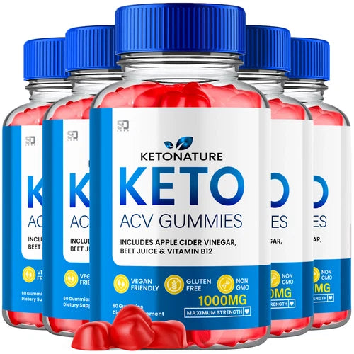 (5 Pack) Keto Nature Keto ACV Gummies - For Weight Management & Healthy Body