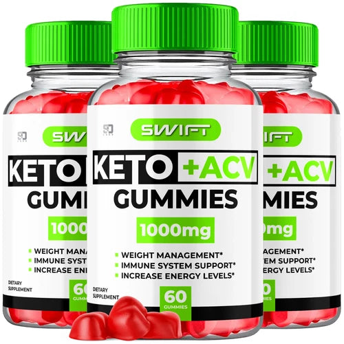 (3 Pack) Swift Keto ACV, Swift Keto + ACV Gummies for Weight Loss (180 Gummies)