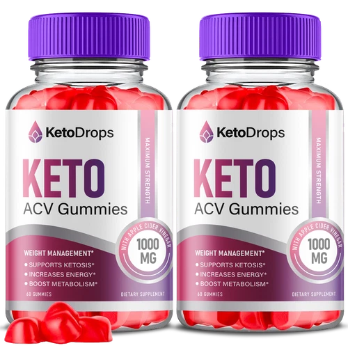 (2 Pack) Keto Drops, Keto Drops ACV Gummies Weight Loss, Burn Fat  (120 Gummies)