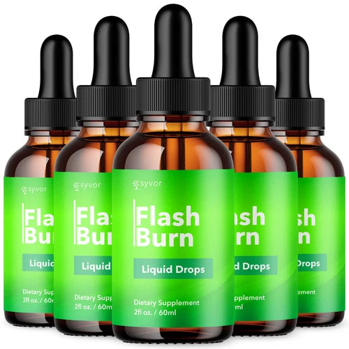 Flash Burn Drops Advanced Formula Health & Fitness Support Supplement (5 Pack)