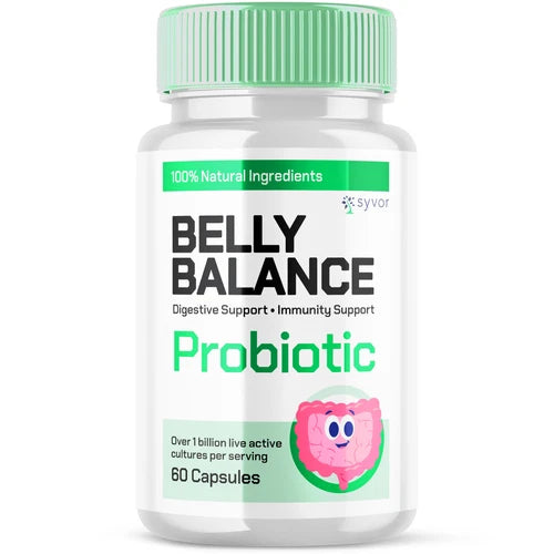 Belly Balance Advanced Digestive Support Probiotics Gut Supplement, 60 Capsules