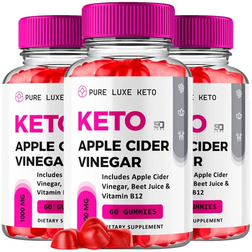 (3 Pack) Pure Luxe Keto Gummies, Pure Luxe ACV Keto+ Weight Loss (180 Gummies)