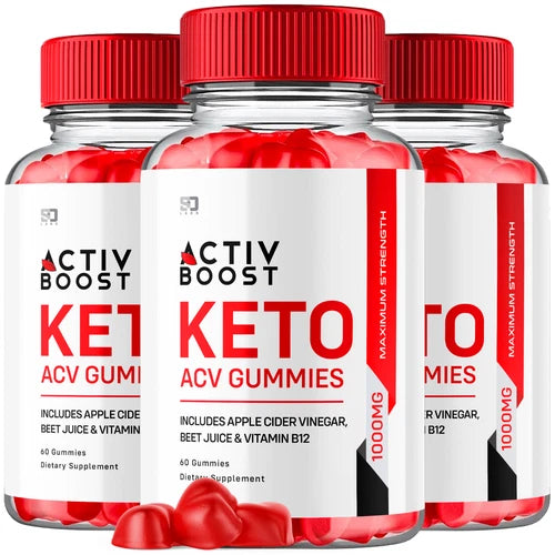 (3 Pack) Activ Boost Keto ACV Gummies for Weight Loss & Fat Burn (180 Gummies)