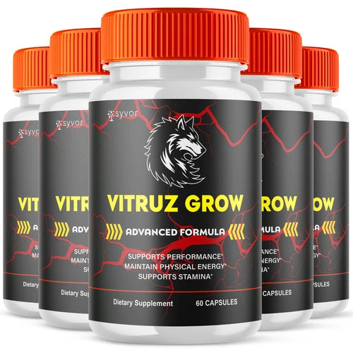 (5 Pack) Vitruz Grow for Men Advanced Max Formula Vitamin Supplement 300 Capsule