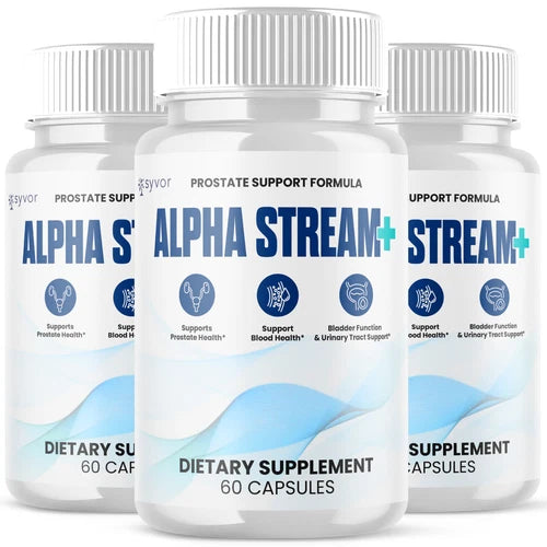 (3 Pack) Alpha Stream Plus Advanced Prostate Support Max Supplement 180 Capsules