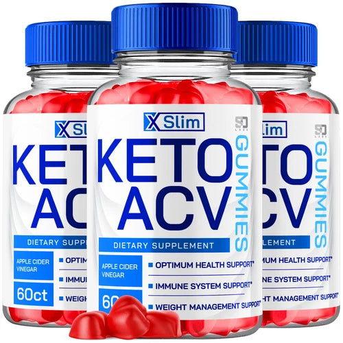 X Slim ACV Keto Gummies, X Slim for Weight Loss & Fat Burning 180 Gummies 3 Pack