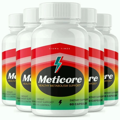 (5 Pack) Meticore Advanced Weight Loss Supplement, Total Body Wellness Capsules
