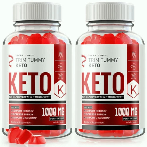 (2 Pack) Trim Tummy Keto Gummies to Suppress Appetite and Lose Belly Fat