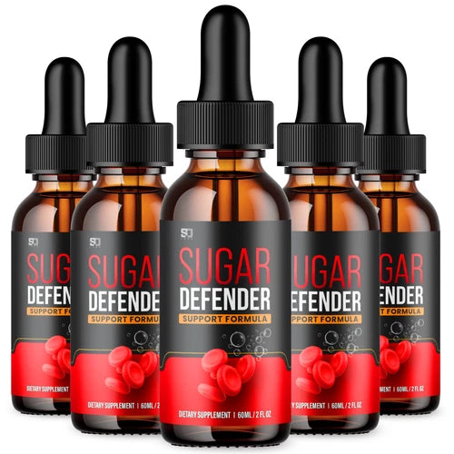 (5 Pack) Sugar Defender, Sugar Defender Blood Sugar Support Supplement (10oz)