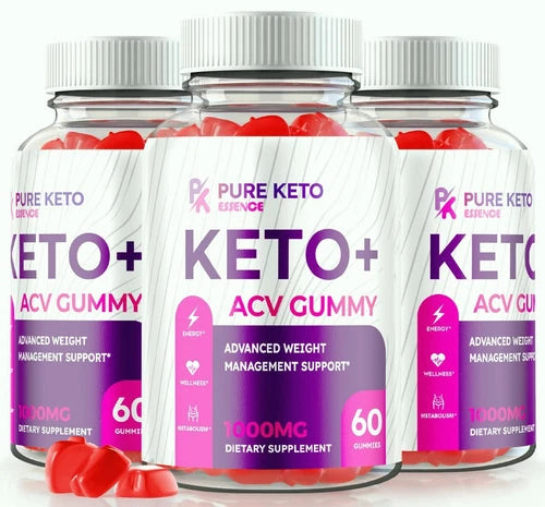 (3 Pack) Pure Keto Essence Keto+ACV Gummies to Support Weight Loss and Wellness