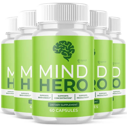 (5 Pack) Mind Hero Nootropic All Natural Formula Brain Supplement 300 Capsules