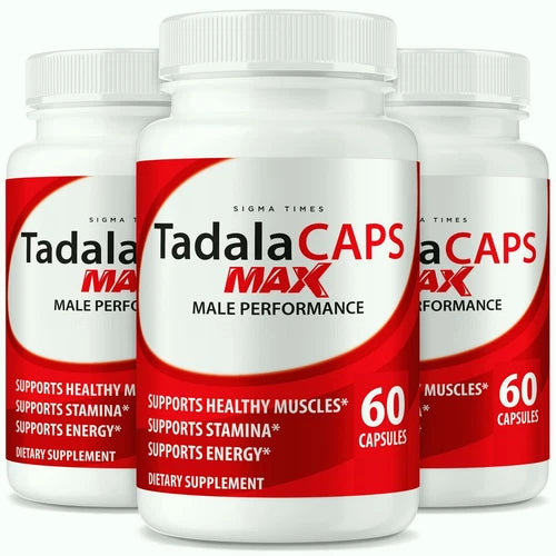 (3 Pack) TadalaCaps Max Pills for Men, Advanced Male Health Support Formula