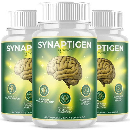 (3 Pack) Synaptigen Nootropic All Natural Formula Brain Supplement 180 Capsules