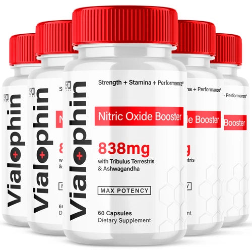 (5 Pack) Vialophin Male Pills Maximize Energy, Vitality & Stamina 300 Capsules