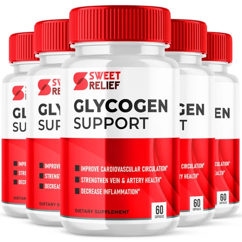 (5 Pack) Sweet Relief Glycogen Support Capsules, Sweet Relief (300 Capsules)