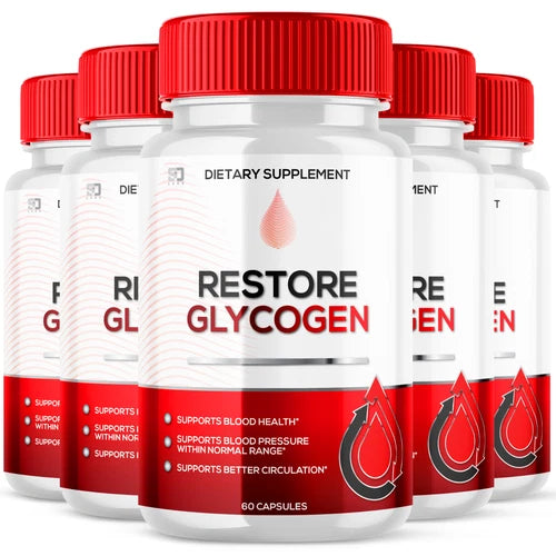 (5 Pack) Restore Glycogen Control, Restore Glycogen Blood Pills  (300 Capsules)
