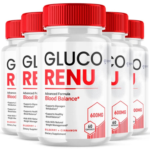Gluco Renu Renew Advanced Formula Blood Support Balance Supplement 300 Capsules