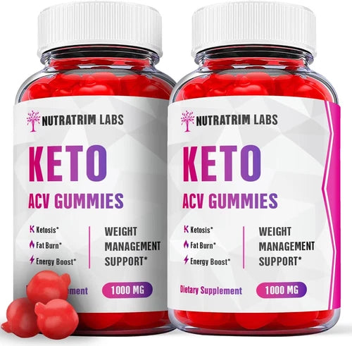 Nutratrim Labs Keto Gummies- Nutratrim Labs ACV Gummy Weight Loss ORIGINAL-2Pack