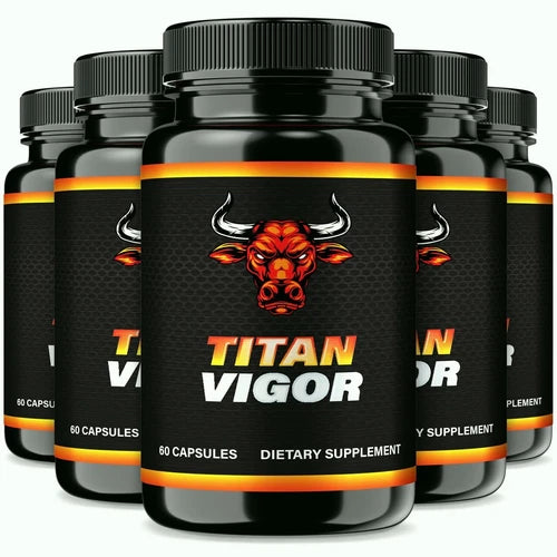 (5 Pack) Titan Vigor for Men, Male Energy & Vitality Pills, Advanced Formula
