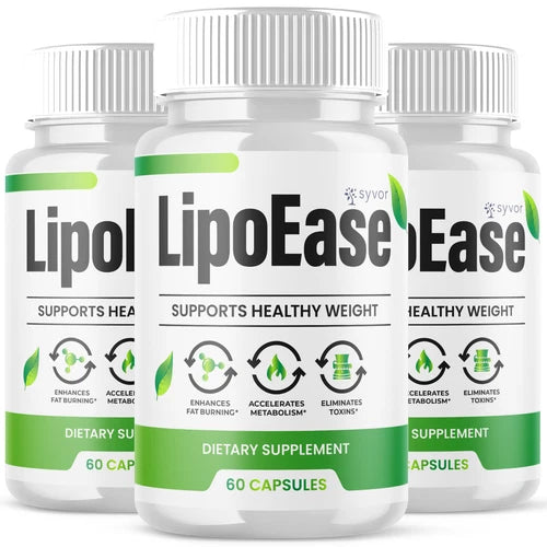 (3 Pack) LipoEase Advanced Formula Natural Energy & Fitness Vitamin 180 Capsules