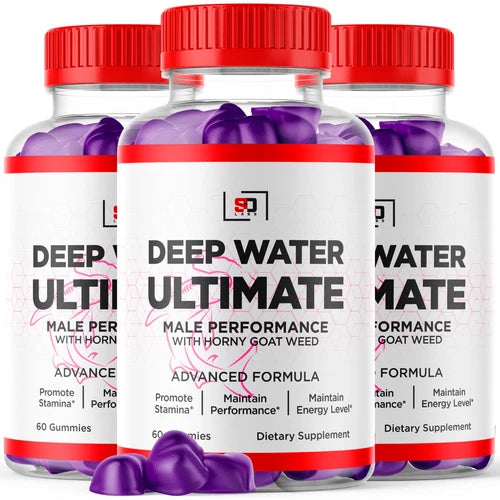 (3 Pack) Deep Water Ultimate Gummies For Men, Advanced Performance Supplement
