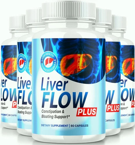 (5 Pack) Liver Flow Plus Pills, Probiotics Formula for Gut Health & Digestion