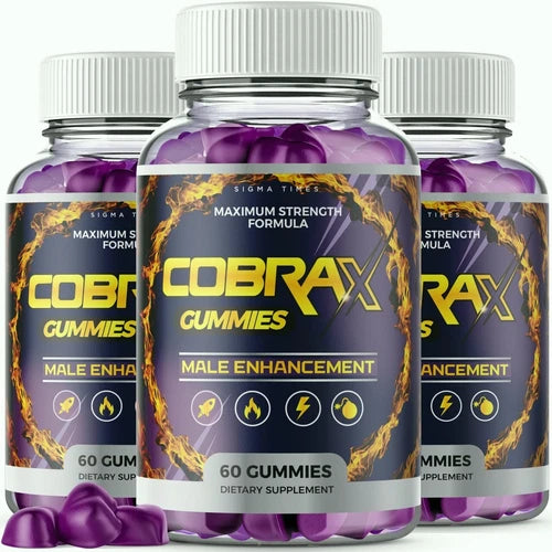 (Official 3 Pack) Cobrax Gummies, Cobra X Gummies Men, Cobrax Enhancement
