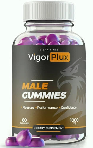 VigorPlux Advanced Male Gummies, Enhancement & Stamina for Men 60ct