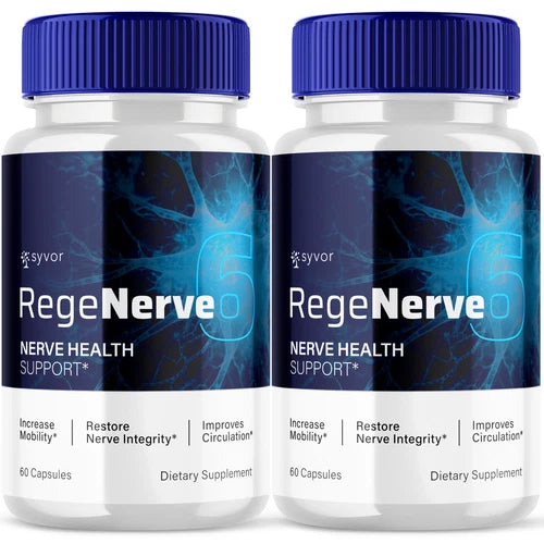 RegeNerve 6 Advanced Nerve Support Formula Maximum Strength Vitamin 120 Capsules