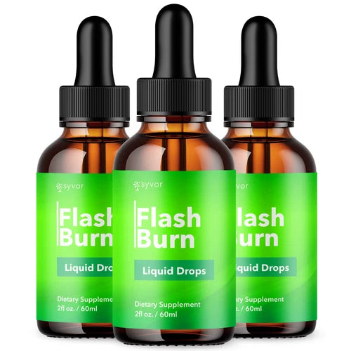 Flash Burn Drops Advanced Formula Health & Fitness Support Supplement (3 Pack)