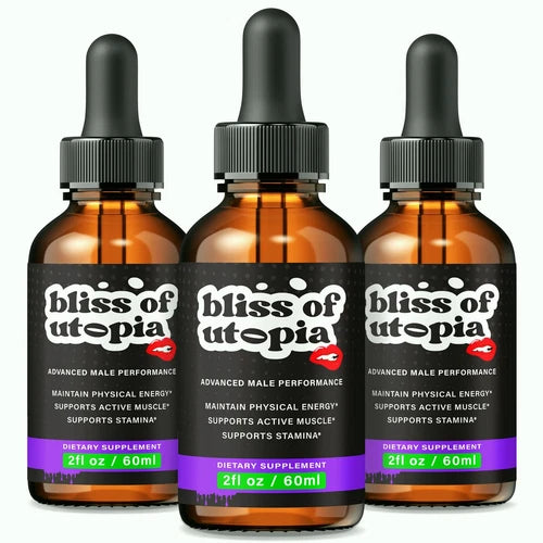 (3 Pack) Bliss of Utopia Drops for Men, Advanced Male Health Support Formula