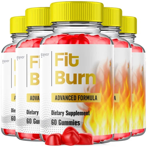 (5 Pack) Fit Burn Keto ACV Gummies 1000MG FitBurn Formula Vitamin 300 Gummies