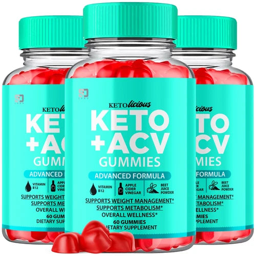 (3 Pack) Ketolicious Keto Gummies - ACV Gummys For Balanced Lifestyle - 180 Gums
