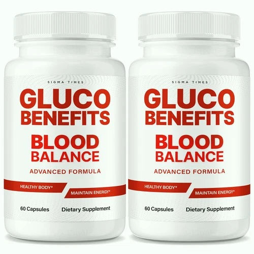 (2 Pack) Gluco Benefits Capsules, Advanced Blood Support for Stable Levels