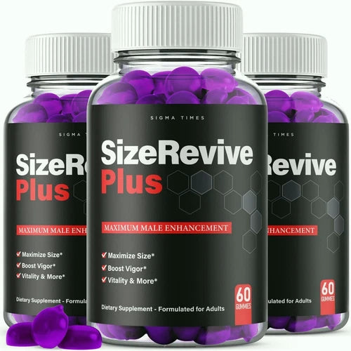 (3 Pack) Size Revive Plus Gummies for Men, SizeRevive Performance Supplement
