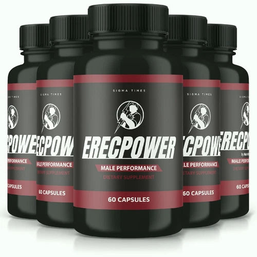 (5 Pack) Erecpower Male Health Capsules to Boost Stamina and Energy