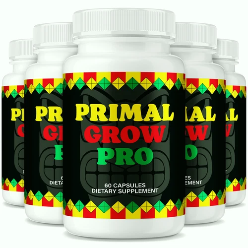 (5 Pack) Primal Grow Pro for Men, Advanced Formula for Male Health Support