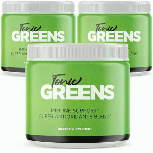 (3 Pack) Tonic Greens Powder, Tonic Greens Advanced Immune Support Drink Mix