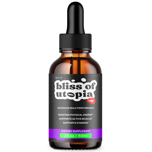 (1 Pack) Bliss of Utopia Male Support Drops Advanced Vitamin Supplement 30 Serve