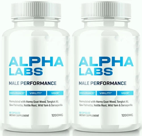 (2 Pack) Alpha Labs  Male Health Pills to Boost T-Levels for Intimate Drive