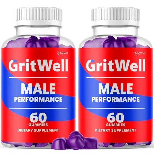 (2 Pack) GritWell Male Gummies Advanced Grit Well Vitamin Supplement 120 Gummies