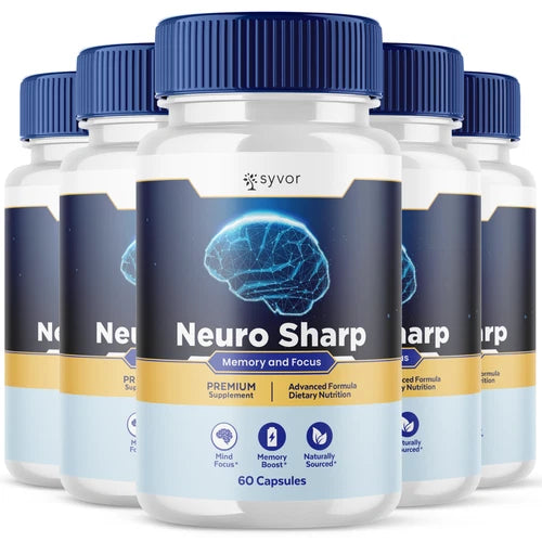 (5 Pack) Neuro Sharp Nootropic All Natural Formula Brain Supplement 300 Capsules