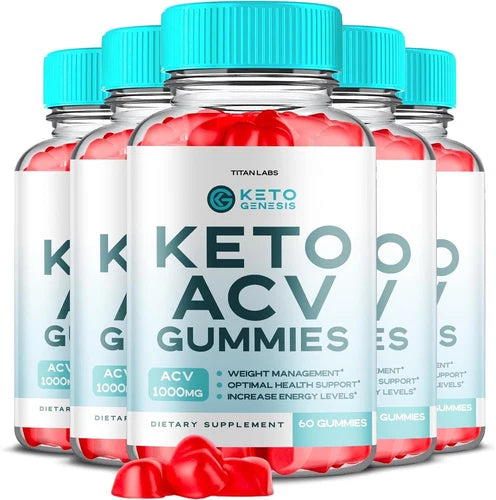 (5 Pack) Keto Genesis Gummies, Genesis Keto ACV Keto Gummies (300 Gummies)