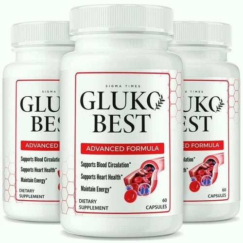 (3 Pack) GlukoBest Capsules, Gluko Best Heart Health Support for Balanced Levels