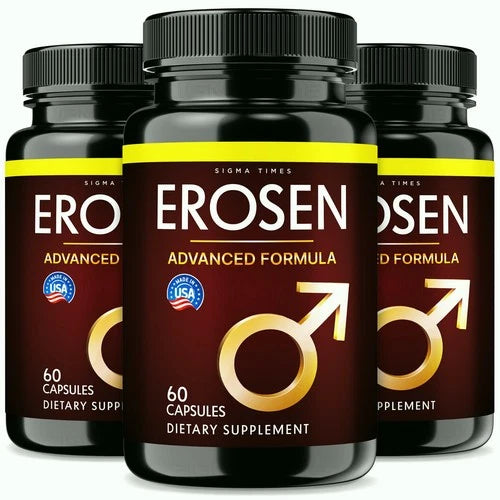 (3 Pack) Erosen Capsules for Men, Erozen Male Supplement for Stamina