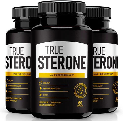 (3 Pack) True Sterone Male Health Pills to Boost T-Levels and Performance