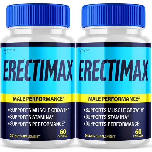 Erectimax Male Pills Advanced Vitality Support Formula Supplement, 120 Capsules